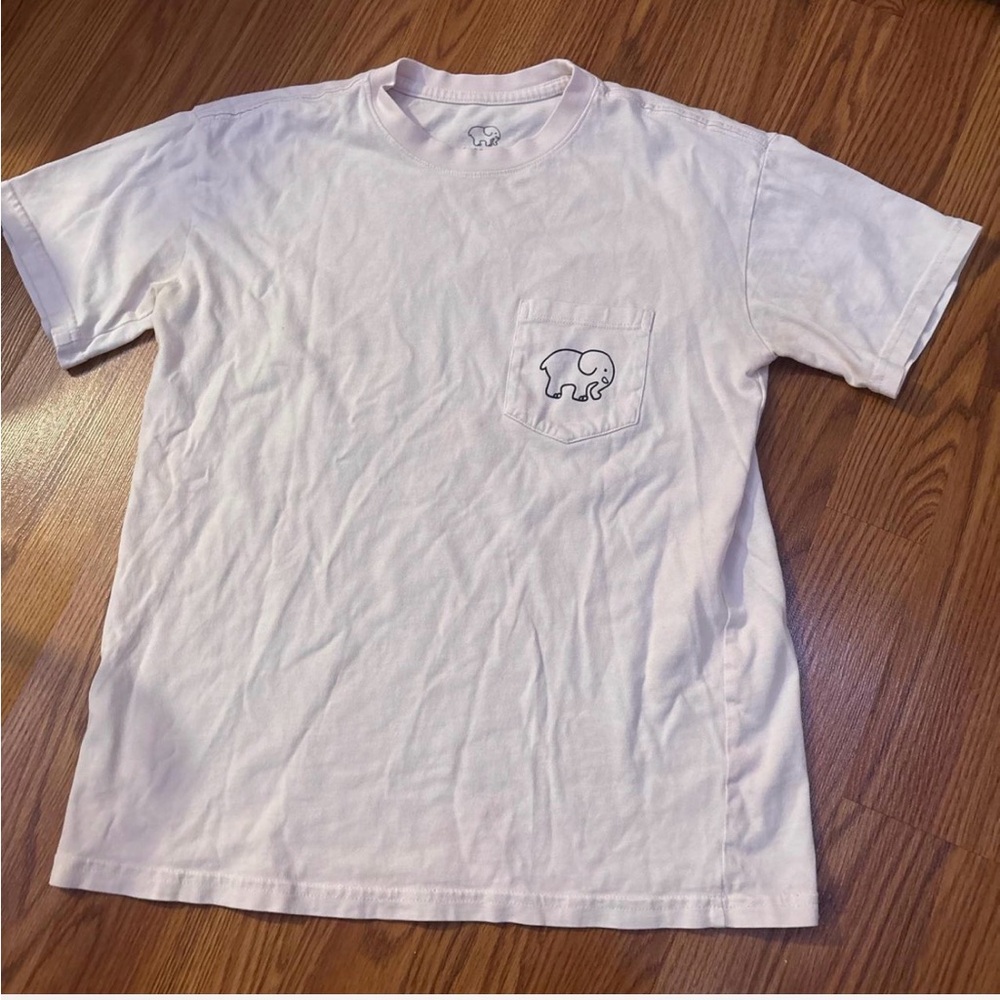 Ivory Ella Cream Short Sleeve Tee with Elephant Pocket